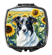 Borzoi Artwork Silvertone Compact Mirror - £12.22 GBP