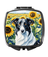 Borzoi Artwork Silvertone Compact Mirror - $15.95