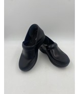 Dansko Black Leather Clogs 37 Comfort - $21.26