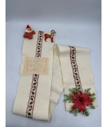 Vtg Handmade Felt Christmas Advent Calendar MCM Candy Ribbon Santa Reindeer - £11.42 GBP