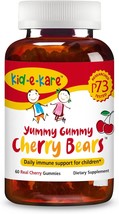 North American Herb &amp; Spice Kid-e-kare Yummy Gummy Cherry Bears - 60 Real Cherry - £39.95 GBP