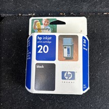 Genuine Hewlett-Packard HP 20 Inkjet Black Ink Print Cartridge SEALED Fe... - $7.22