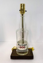 Wild Turkey 101 Bourbon Whiskey Bar Bottle TABLE LAMP Lounge Light w/ Wood Base - £41.60 GBP
