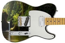 Guitar Skin Axe Wrap Re-skin Vinyl Electric Magical Waterfall Tropical 817 - $45.49