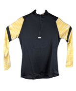 Womens Base Layer Tiger Striped Nike Pullover Large Yellow Long Sleeve - £27.52 GBP