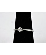 100% Authentic Tiffany &amp; Co. Platinum 950 0.18ct 1P Diamond Ring US Size 6 - £855.08 GBP