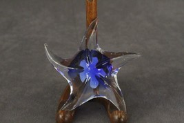 Continental Creations Blue Art Glass Figurine Paperweight Sea Star Starfish - £18.08 GBP