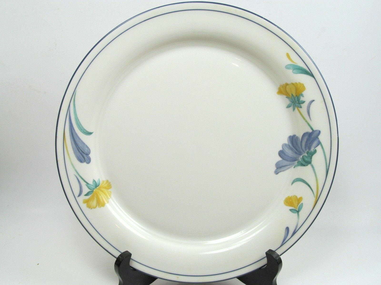 5 Lenox Buttercups On Blue Dinner  Plates 10.75 Inch Bundle of 5 - $43.65