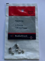 Fast-Acting 3.15-Amp 125-Volt GMA Glass Fuses 5 x 20mm 3.15A 125V 4/PK - $7.32