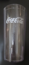 Coca-Cola Clear Hard Plastic with white Coca-Cola Fountain Tumbler 24 0z - £2.17 GBP
