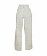 RALPH LAUREN Beige Blue Floral Stretch Modern Straight Ankle Jeans 12 - $81.69 CAD