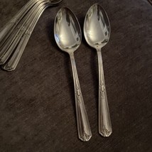 2 R&amp;B Rogers &amp; Bros LYRIC Pattern Silverplate Flatware Oval Soup Spoons ... - $19.31