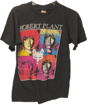 Robert Plant Nirvana 1990 Manic Tour Black Vintage Double-Sided Single T-Shirt M - £45.25 GBP