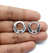 Real Silver Round Moon Shaped Heart Style Nattiyan (Nanti) men women ear... - £13.70 GBP+