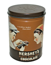 Vtg 1983 Collectible Hershey’s Almond Sweet Milk Chocolate 6&quot; Canister Tin - £5.50 GBP