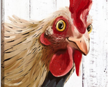 Rooster Kitchen Decor Wall Art - Abstract Farmhouse Chicken Canvas Paint... - $21.51