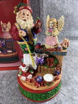 Vtg Jaimy Resin Santas Working Music Box  Santa Claus Is Coming To Town Signed - £24.23 GBP
