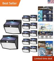 Solar Outdoor Lights, 12 Packs Solar Motion Sensor Security Lights with ... - $87.08