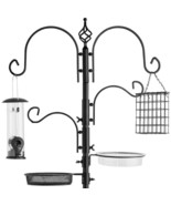 Complete Bird Feeder Set with Black Metal Stand and Bird Feeders - $139.99
