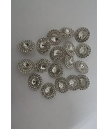 18 pcs round 3/4&quot; rhinestone buttons - plastic - shank - €5,07 EUR
