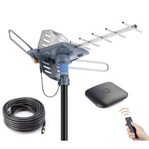 Digital Outdoor Amplified Hd Tv Antenna Motorized 360 Degree Rotation 15... - £50.11 GBP