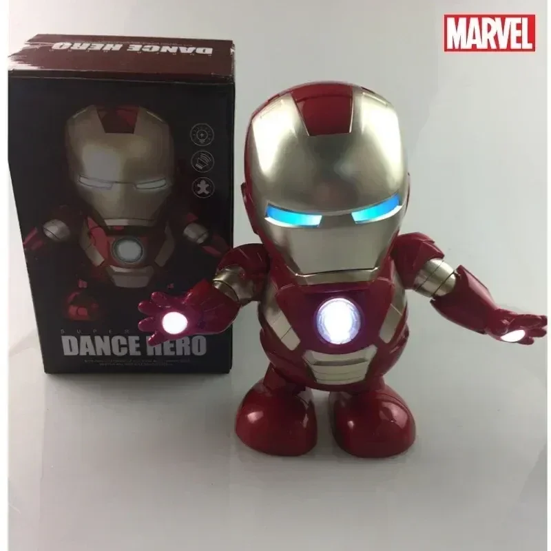 19cm Marvel Iron Man Dance Action Anime Figures Sing Sound Led Spiderman - £17.67 GBP+