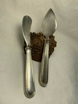 Silver Plated Cheese Spreader and Butter Knife Set Serving Utensils Flat... - $29.95