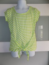 P.S. Aeropostale Lime Green &amp; White Striped Shirt Size 4 Girls NEW - £12.07 GBP