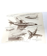 F3H-2M XF3H Plane Art Print Drawing McDonnell Douglas 1986 75th Anniversary - £17.70 GBP