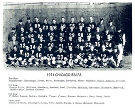 1951 CHICAGO BEARS 8X10 TEAM PHOTO FOOTBALL PICTURE NFL - $4.94