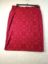 LuLaRoe Skirt Womens Size 2XL Maroon Floral Print Polyester Pull On - £11.07 GBP