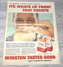 Winston Cigarettes 1958 Vintage Print Ad Taste Good / Old Grand Dad Bourbon - £12.70 GBP