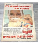 Winston Cigarettes 1958 Vintage Print Ad Taste Good / Old Grand Dad Bourbon - £12.56 GBP