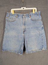 Vintage 90s Levis 550 Light Washed Denim Shorts Size 38 Relaxed Fit  - $18.49