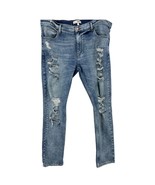 Nova men distressed jeans sz 42 mens light wash denim style skyc22 strai... - £16.31 GBP