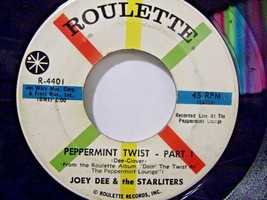 Joey Dee &amp; The Starliters-Peppermint Twist-Parts I &amp; II-45rpm-1961-VG+ - £5.93 GBP