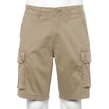Sonoma Everyday Cargo Chino Shorts Mens 30 Beige Cotton Stretch NEW - $24.62