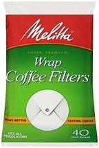 Melitta Coffee Filters for Percolators White Wrap Around 40-Count Filters - $7.99