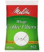 Melitta Coffee Filters for Percolators White Wrap Around 40-Count Filters - $7.99