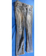 SILVER JEANS TUESDAY SLIM LOW WAIST BLUE FADED DENIM DISTRESSED PANTS 31X33 - €21,81 EUR