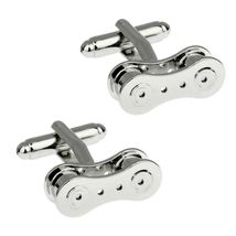 BIKE CHAIN CUFFLINKS Bicycle Motorcycle Link NEW w GIFT BAG Cyclist Mech... - $11.95
