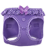 amAmerican River Purple &amp; White Polka Dot Neck Frill &amp; Trim Harness Size... - €17,13 EUR