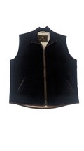 Loro Piana Womens L Large 100% Cashmere Quilted Lined Navy Blue Zip Sweater Vest - £543.09 GBP