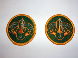 2 QTY Military Patch Army 3rd Armored Calvary Brave Rifles Green Gold Se... - $167.79 MXN