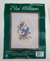 Elsa Williams Crewel Embroidery Kit Blue Bird&#39;s Haven Roger Tory Peterson Design - £19.74 GBP