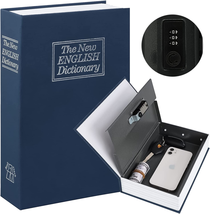 Book Safe Lock Box Secret Hidden Dictionary Book Metal Hideaway Money Hiding New - £19.26 GBP+