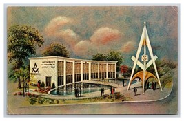 Masonic Brotherhood Center New York World&#39;s Fair NY NYC UNP Chrome Postcard M18 - £2.28 GBP