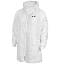 Nike CJ3038 Hooded Woven Burnout Zip Jacket Light Grey ( S ) - $98.97