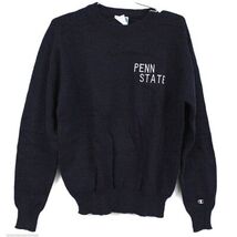 Vintage Champion Penn State University Sweater Navy Blue Made Taiwan L - $132.61