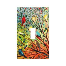 Oil Painting Tree Bird Single Toggle Light Switch Plate Cover Decor Wall... - £15.01 GBP